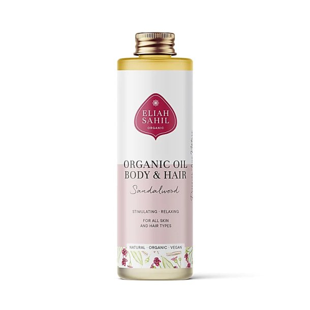 Eliah Sahil Body & Hair Oil Almond Sandalwood - Økologisk - 100 ml. Bedst før 12/24