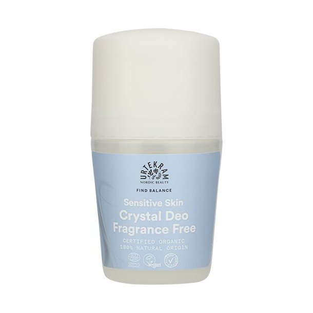 Urtekram Crystal Deo roll-on - Fragrance Free - 50 ml