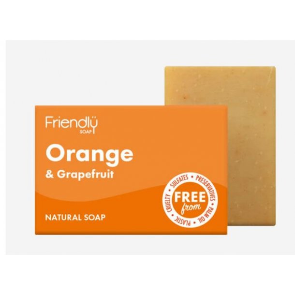  Friendly Sbebar Appelsin og grapefrugt - Vegan - 95 gr.