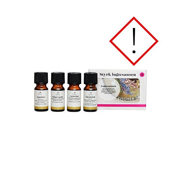 Fischer Pure Nature Styrk Lugtesansen kit, teriske olier - 4 x 10 ml.