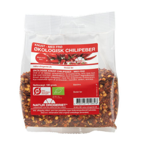 Natur-Drogeriet Knust Chili m. frø, Økologisk  - 100g