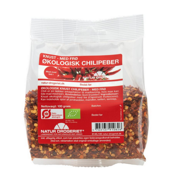Natur-Drogeriet Knust Chili m. fr, kologisk  - 100g