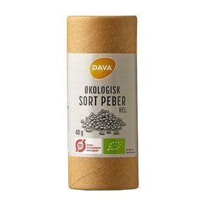 DAVA Sort peber, hel  - 40 g.