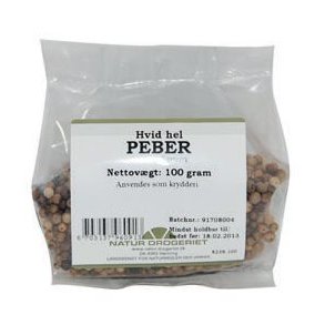 Natur-Drogeriet Peber hvid hel - 100 g.