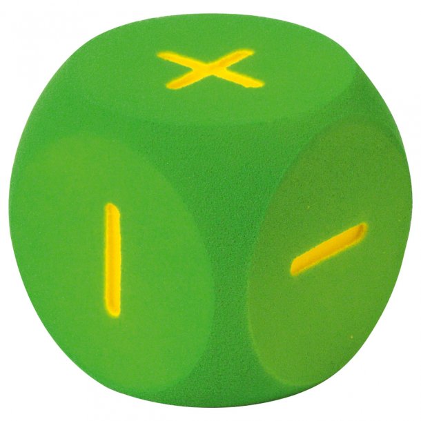 VOLLEY Skumterning med plus og minus 16x16x16 cm. - Grn