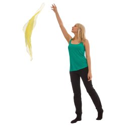 Jongleringstrklder i chiffon 140x140 cm. - st med 4 stk.