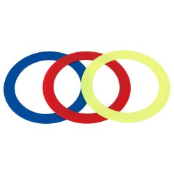 Jongleringsringe i kunsttof  24 cm. - 3 stk.