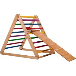 LegeGym Klatretrekant med trin og trappe/rutschebane