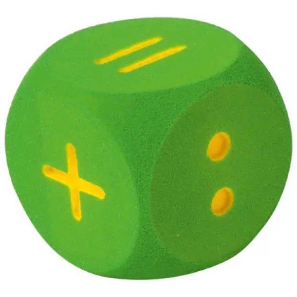 VOLLEY Skumterning med aritmetiske tegn 16x16x16 cm. - Grn