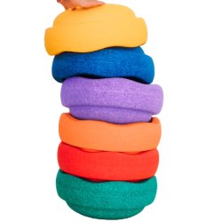 Stabelsten RAINBOW - St med 6 sten