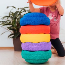 Stabelsten RAINBOW - St med 6 sten