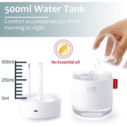 Snow Mountain H2O Ultrasonic USB- luftbefugter 500 ml.