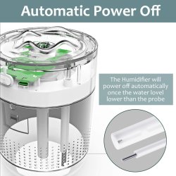 Snow Mountain H2O Ultrasonic USB- luftbefugter 500 ml.