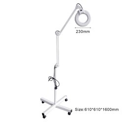 Maclean Luplampe med hjul - 3 x forst�rrelse med lys