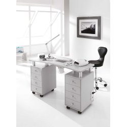 Manicurebord Pro 2 med 2 skuffesektioner og udsugning