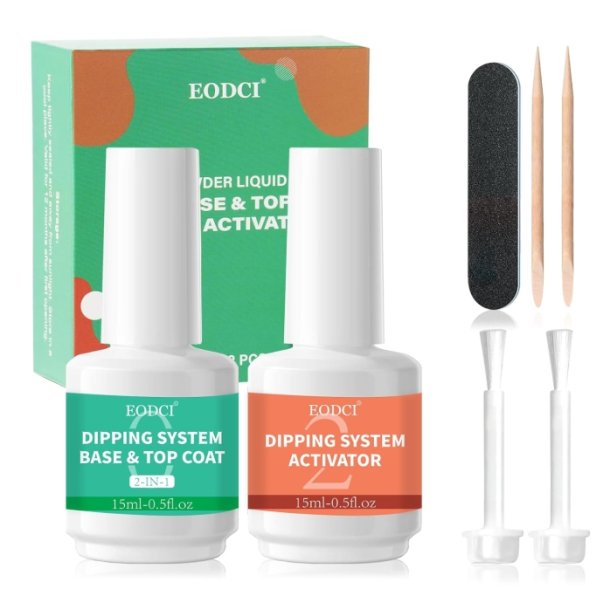 EODCI aktivator og 2 i 1 base & top coat - 2 x 15 ml.
