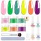 EODCI Dipping Powder negle st, 6 farver - Neon sommer