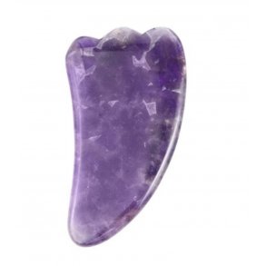 Gua Sha Massageredskab i Ametyst - 11,5 cm.