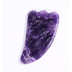 Gua Sha Massageredskab i Ametyst - 11,5 cm.