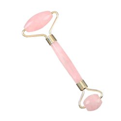 Gua Sha Ansigtsrulle af naturlig Rosenkvarts - 14,5 cm.