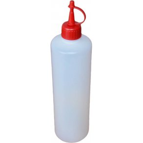 Plastikflaske til massageolie med toplukning - 500 ml.