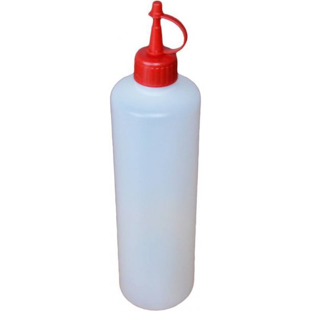 Plastikflaske til massageolie med toplukning - 500 ml.