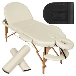 Oval Premium massagebriks 3 zoner inkl. puder, hoved- og armsttte