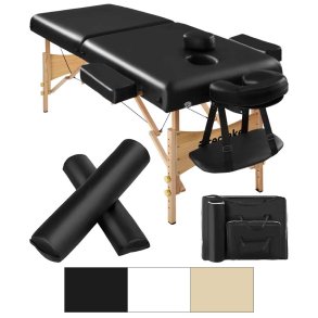 Luksus massagebriks 2 zoner i tr inkl. 2 puder, hoved- og armsttte