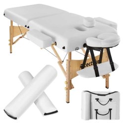 Luksus massagebriks 2 zoner i tr inkl. 2 puder, hoved- og armsttte