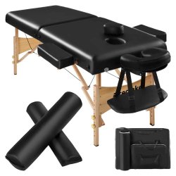 Luksus massagebriks 2 zoner i tr inkl. 2 puder, hoved- og armsttte