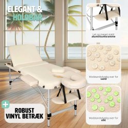 Massagebriks 3 zoner i aluminium inkl. hoved- og armsttte