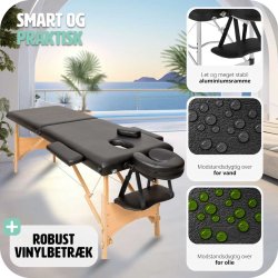 Massagebriks 2 zoner i tr inkl. hoved- og armsttte