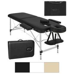 Massagebriks 2 zoner i aluminium inkl. hoved- og armsttte