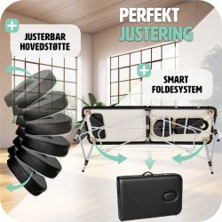 Massagebriks 2 zoner i aluminium inkl. hoved- og armsttte