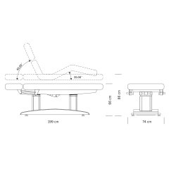 Ocean Wood Spa Elektrisk Massage- og Behandlerbriks - 4 motorer