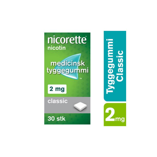 Nicorette, Tyggegummi Classic 2 mg. - 30stk