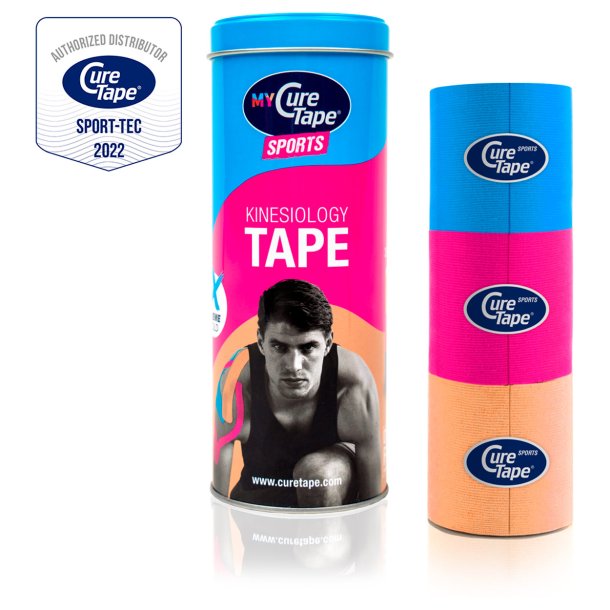 MyCureTape Sports 3 Ruller  2,5 m x 5 cm., Pink, bl og neutral