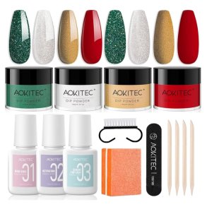 Aokitec Dipping Powder negle s�t - 4 farver 