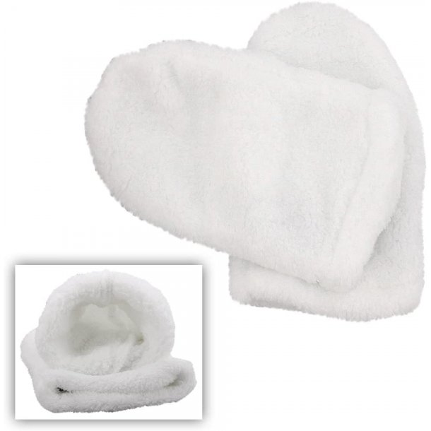 Paraffinhandsker i bldt frott - hvid