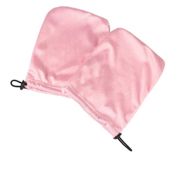 Paraffinhandsker med elastisk bning i bldt frott - 2 stk.