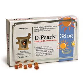 D-Pearls Strk 38 g - Solens Vitamin - 40 stk.