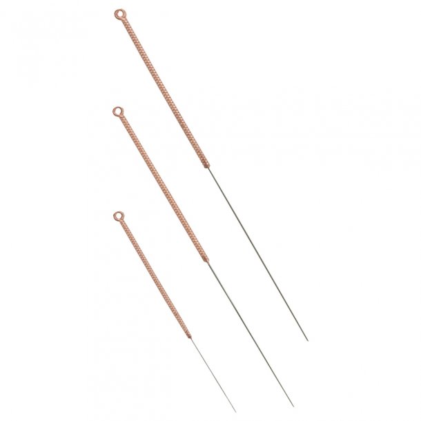 Akupunkturnle med kobberhndtag - CB - 100 stk. MHT 10/23