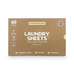 Laundry Sheets Fragrance Free - 60 stk.