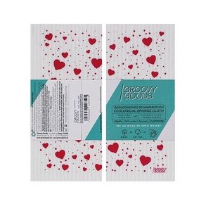 Karklud u. plastik m. hjerter - 1 stk.