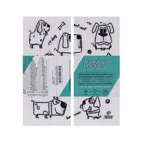 Karklud u. plastik m. hunde  - 1 stk.