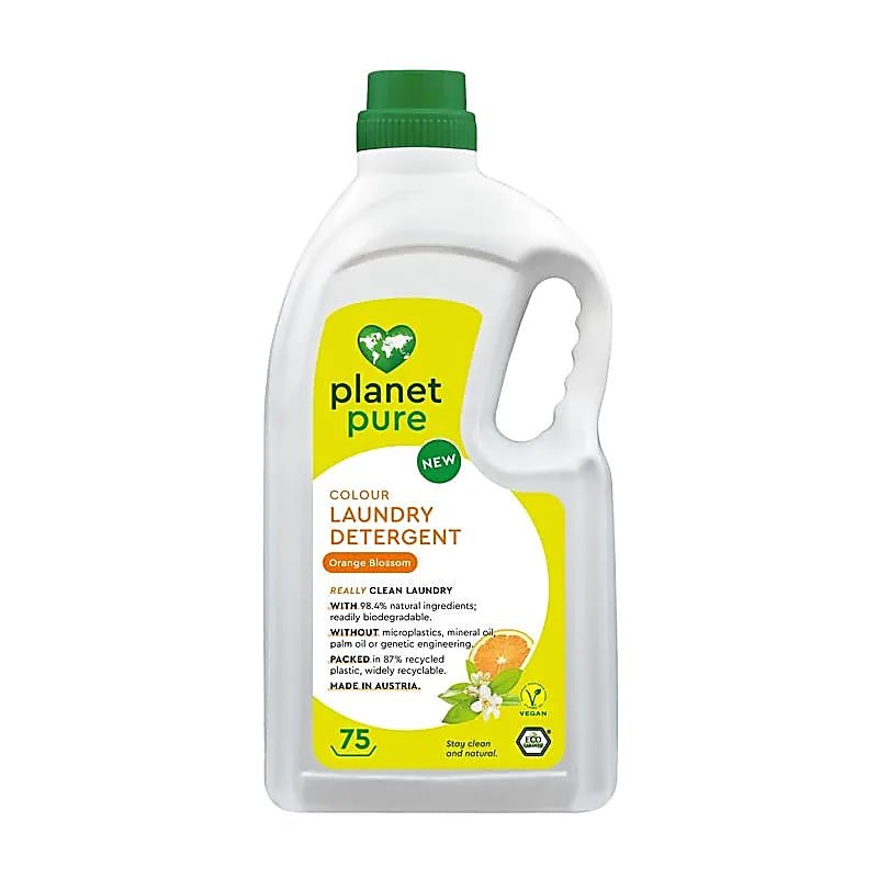 Drik vand sagtmodighed fremstille Planet Pure Vaskemiddel til farvet tøj med Orange Blossom - Økologisk og  vegansk - 3 liter - Tøjvask - ND Web Marketing ApS