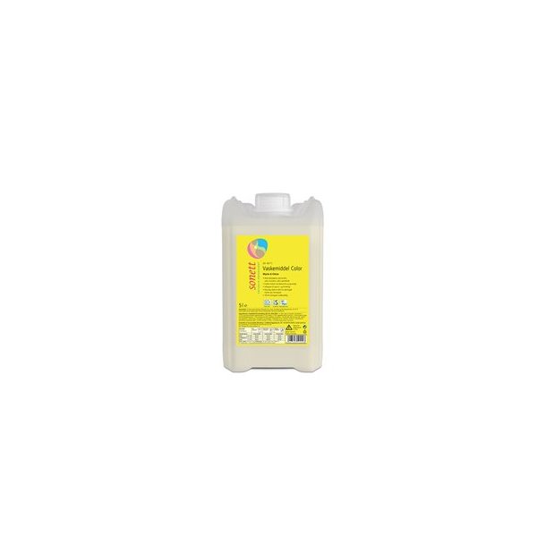 Sonett Flydende Vaskemiddel Color, kologisk, Mynte og citron - 5 liter
