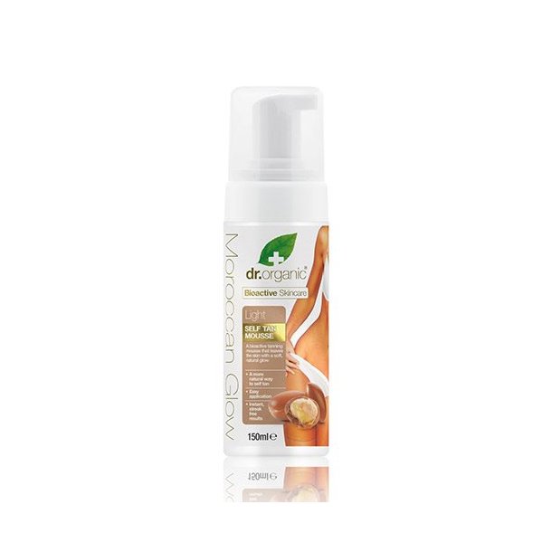 Dr. Organic Moroccan Glow Self tan mousse - Light