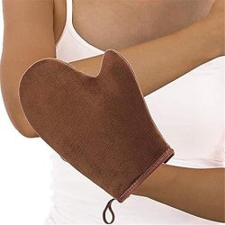 Selvbrunerhandske til ansigt og krop, Brun - 2 dele