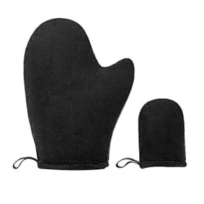 Selvbrunerhandske til ansigt og krop, Sort - 2 dele